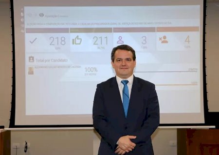 Com votação histórica, Alexandre Magno Benites de Lacerda é reeleito Procurador-Geral de Justiça