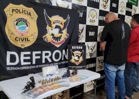 Polícia prende três pessoas com cocaína e armas de fogo