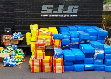 Droga encontrada em entreposto do Água Boa pesou mais de 3 t