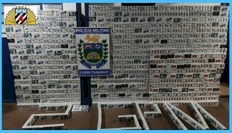 PM apreende carga de cigarros contrabandeados na fronteira de MS
