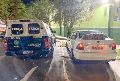 Casal é preso com droga em carro com duas crianças em Naviraí