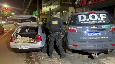 Dupla é presa com mais de 300 quilos de droga em borracharia de Dourados