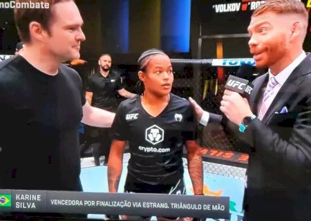 Estreando no UFC, lutadora de Dourados finaliza oponente no 1º round