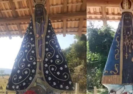 Ladrões não perdoam nem Nossa Senhora Aparecida e levam manto de imagem