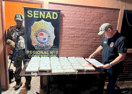 Carga de cocaína que seria comercializada no Brasil é apreendida na fronteira