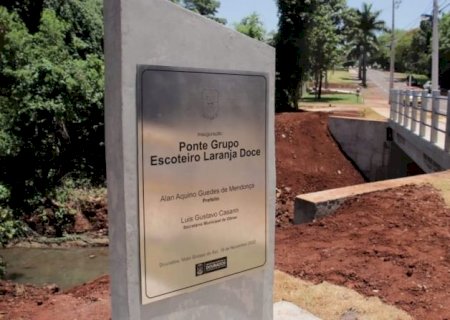 Ponte homenageia grupo escoteiro em Dourados