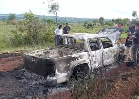 Fronteira: gerente de casa de câmbio é sequestrado e tem caminhonete queimada