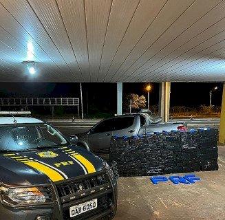 PRF apreende caminhonete com mais de 1 tonelada de maconha