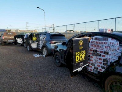 DOF apreende mais de R$ 600 mil em cigarros contrabandeados do Paraguai