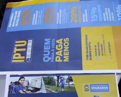 Prazo para pagar primeira parcela ou cota única do IPTU vence dia 10 de fevereiro