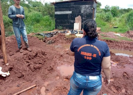 Com quase 80 mm de chuva, família fica ‘ilhada’ em sítio em Dourados