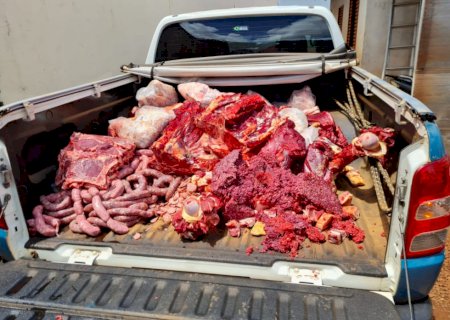 Dois são presos em flagrante vendendo 1,5t de carnes impróprias para consumo
