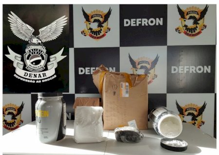 Mulheres são presas com 1 quilo de cocaína escondido em pote de proteína em Dourados