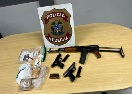 Operação da PF apreende droga e armas no aeroporto de Ponta Porã