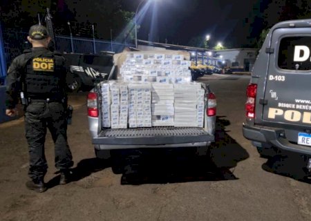 Rapaz de 23 é preso com quase R$ 100 mil em cigarros contrabandeados do Paraguai