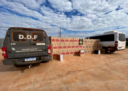 DOF apreende pacotes de cigarros em Dourados e 2 hoemens são presos