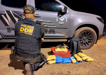 Homem é preso com droga e revólver em ônibus na MS-164