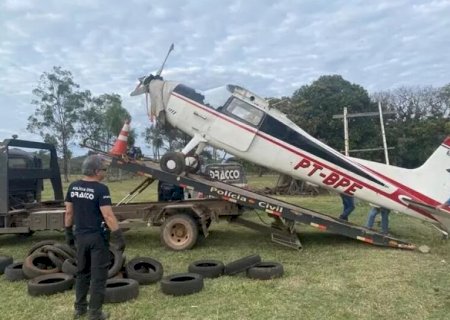 Polícia apreende na fronteira aeronave utilizada pelo narcotráfico