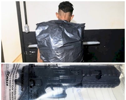 Após tentar assaltar posto de combustível com arma de brinquedo, homem apanha de populares e acaba preso pela PM em Dourados