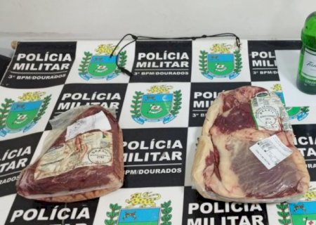 Homem é preso após furtar picanha em mercado de Dourados