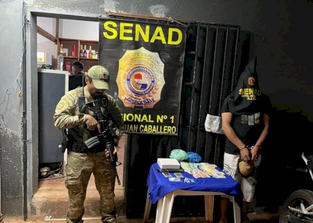 Brasileiro é preso com várias porções de cocaína no Paraguai