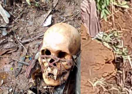 Depois de tempestade, lixão é exposto e até crânio humano é encontrado