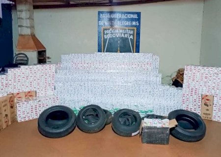 Dupla é presa com carga de cigarro contrabandeado na MS-164