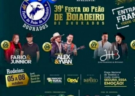 Vem aí a 39º Festa do Peão de Boiadeiro de Dourados: De 5 e 8 de outubro