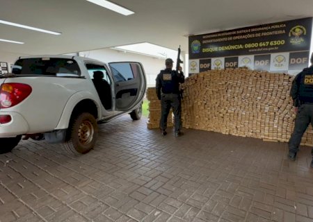 DOF apreende quase 1,5t de droga e recupera camionete roubada em Dourados