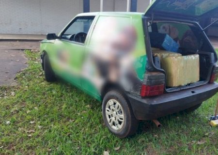 Carro com adesivo de pet shop é apreendido com quase meia tonelada de maconha