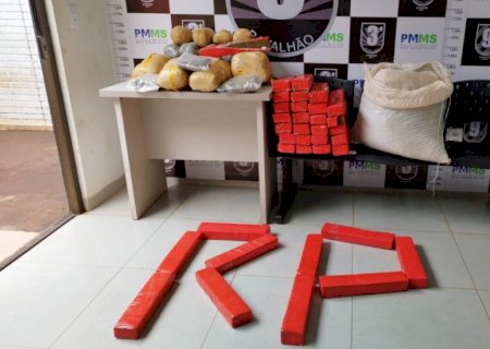 PM recebe denúncia de violência doméstica e apreende 76 quilos de droga