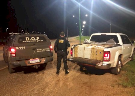 Polícia apreende caminhonete com carga de maconha avaliada em R$ 2,3 mi