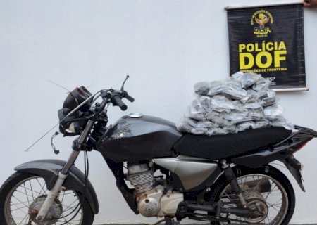 DOF prende motociclista transportando carga milionária de haxixe