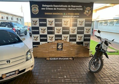 Paraguaio fica ferido após trocar tiros com policiais; Defron apreende 200 quilos de maconha