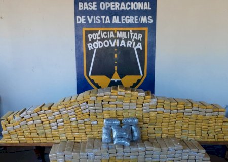 Perseguição termina com a apreensão de mais de meia tonelada de drogas na MS-164