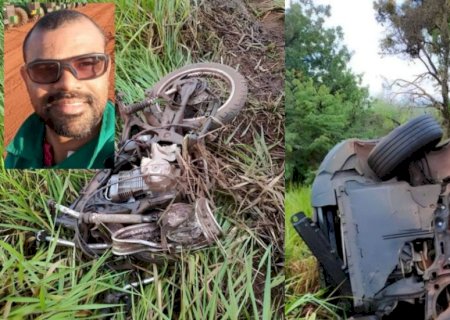 Carro invade pista contrária e motociclista é lançado para dentro de veículo