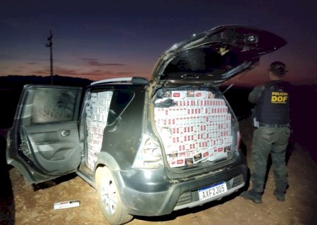 Veículo carregado com cigarros ilegais é apreendido pelo DOF na região de Maracaju
