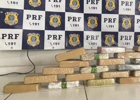 Polícia Rodoviária Federal apreende 22 quilos de cocaína na fronteira com a Bolívia