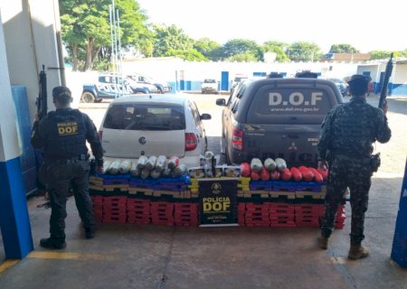 Ação entre DOF e Exército resulta na apreensão de mais de meia tonelada de drogas