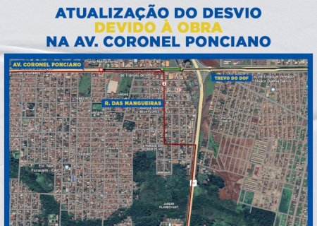 Obras exigem interdição da avenida Coronel Ponciano a partir desta terça (26)