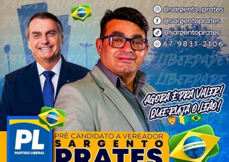 Pré-candidato a vereador em Dourados SARGENTO PRATES