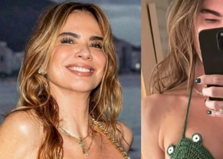 Luciana Gimenez causa ao surgir com biquíni de sapo em Nova York