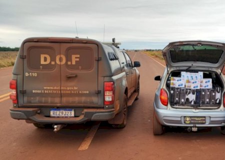 Dupla é detida com carga de cigarros contrabandeados do Paraguai