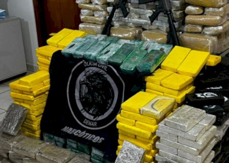 Polícia Civil apreende 2 fuzis e carga milionária de drogas