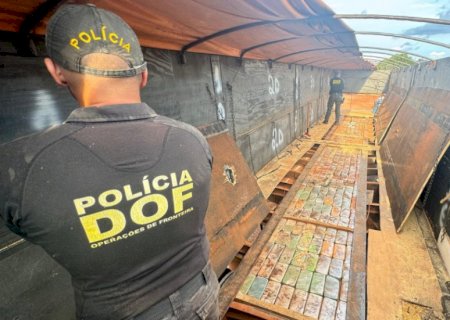DOF apreende carreta com pasta-base de cocaína avaliada em R$ 15 milhões