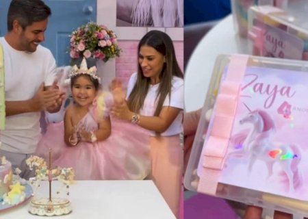Festa da filha de Simone Mendes teve chuva de opções de lembrancinhas; veja
