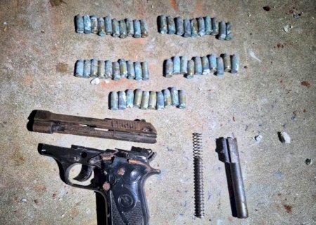 Policiais penais encontram pistola e 50 munições enterradas na penitenciária de Dourados