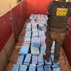 DOF apreende 7,5 toneladas de drogas em carreta com placa do Paraguai