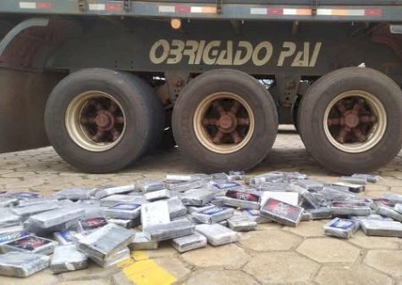 Carreta que saiu de Ponta Porã transportava mais de meia tonelada de cocaína