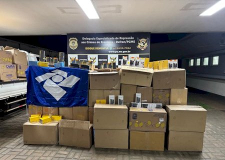 Trabalho conjunto apreende cerca de R$ 4 mi em mercadorias na BR-463